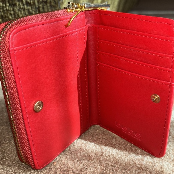 Bebe Red Croc-Embossed Wallet - Picture 6 of 12